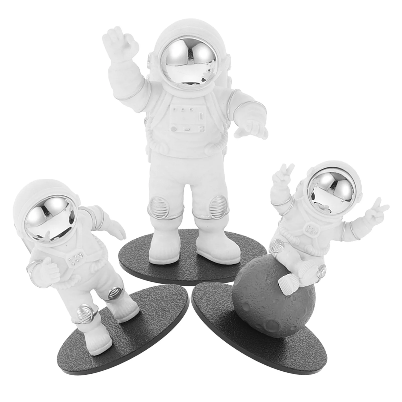 

3pcs Astronaut Decoration Car Dashboard Ornament Stylish For Car Interior Home Decor Dashboard Pendant Rear View Mirror Charm