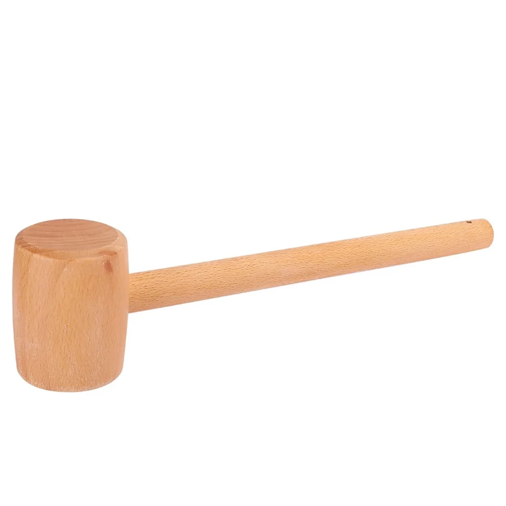 Solid Wood Wooden Mallet High Hardness Hand-Made Beech Wood Hammer Damage-Free Striking Carving Design Leather Craft Hammer
