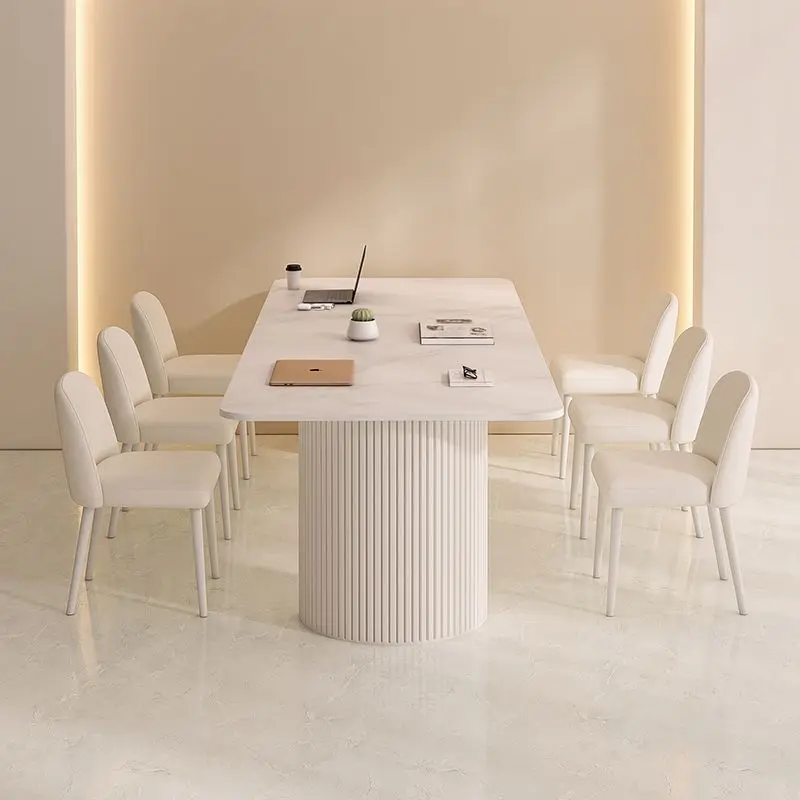 Slate conference table, long table office long table, 2m negotiation, reception, rectangular and chair group