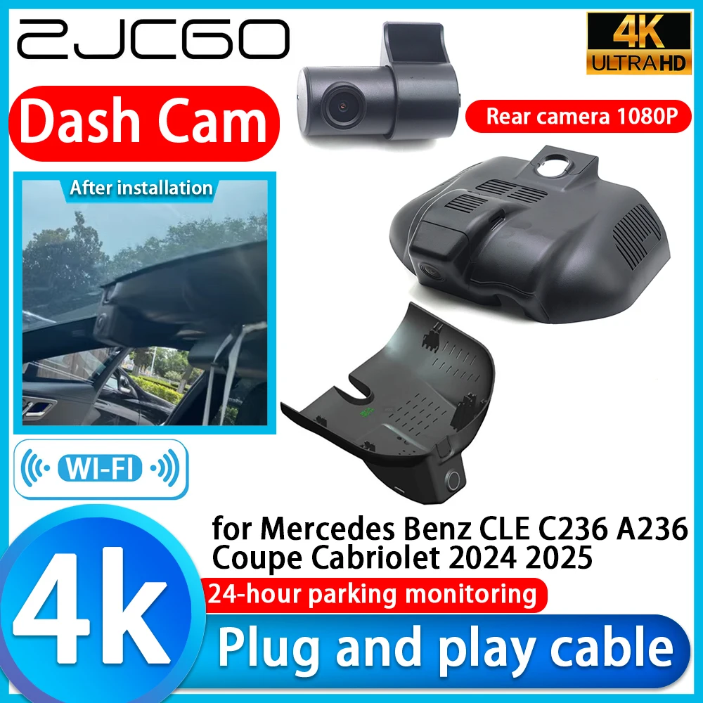 

for Mercedes Benz CLE C236 A236 Coupe Cabriolet 2024 2025 4K DVR Dash Cam Car Camera 2160P Sony Lens 24h Monitor Video Recorder