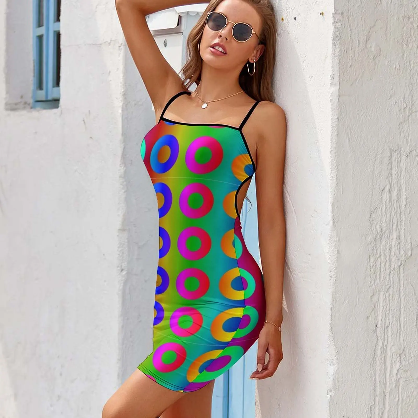 Donuts - rainbow Slip Dress ladies dresses for women 2024 prom dresses women's evening dresses sexy dress