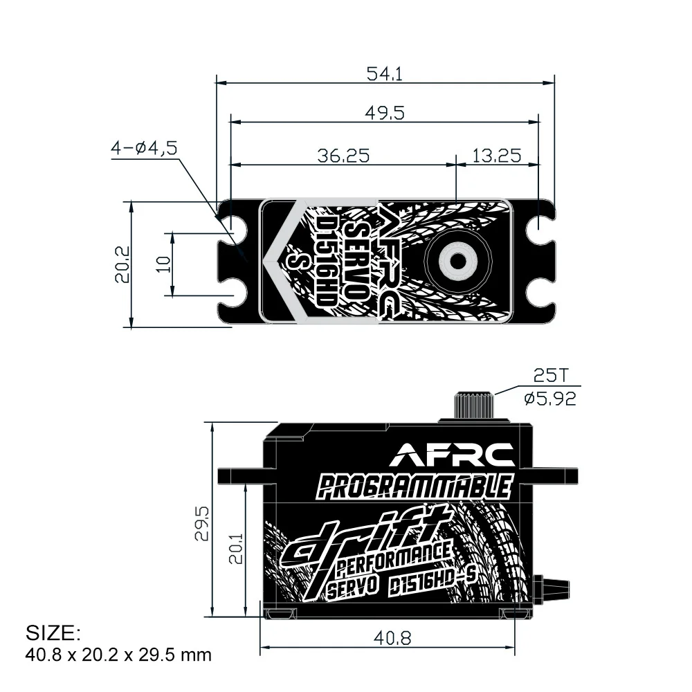 AFRC D1516HD-S Programmierbares Digitales Servo-Kit für 1/10 Touring Cars & Buggys, Rennflugzeuge, DIY-Montage und Aufrüstung – Detail 9
