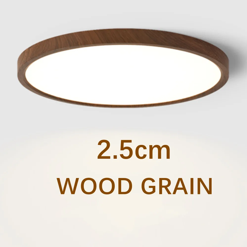

Wood Grain Ceiling Light Nordic LED Round Ultrathin Ceiling Lamps For Bedroom Living Room Office Minimalist Home Lighting 220V
