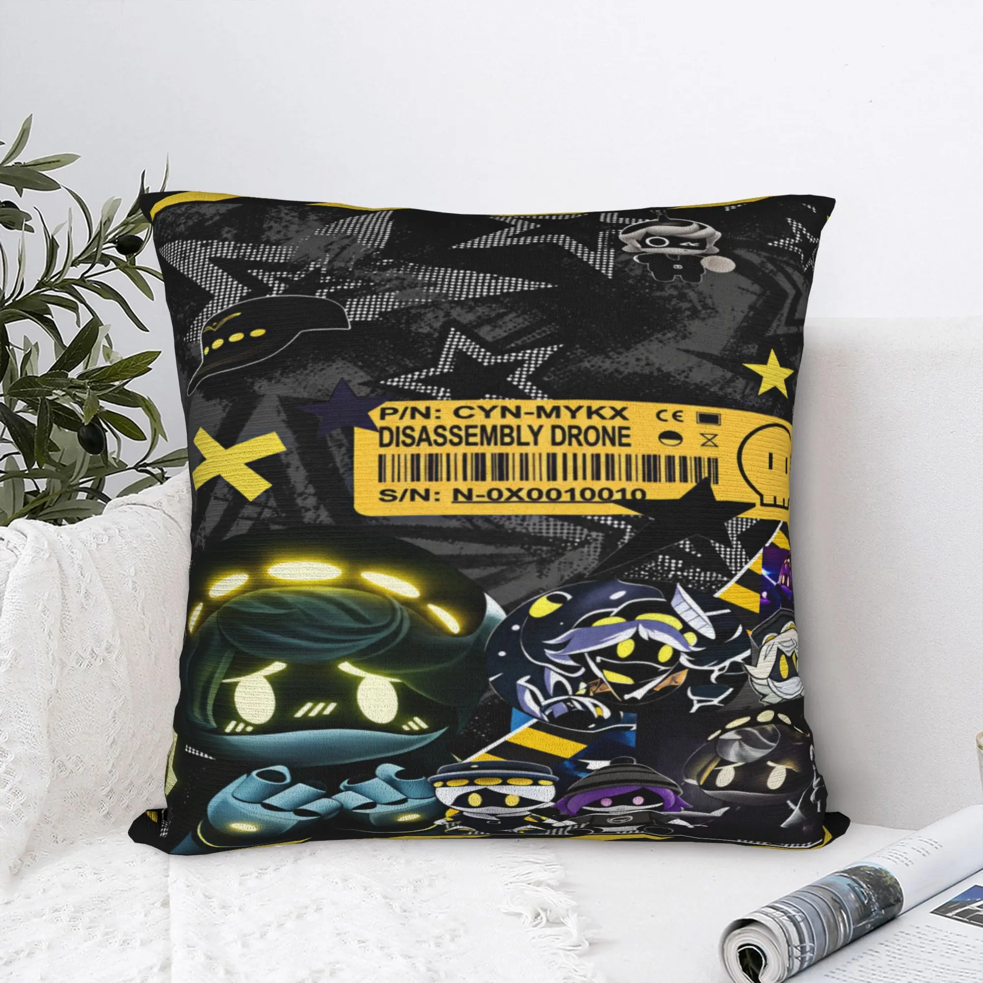 Murder Drones Uzi Doorman  Pillow Case  Comfy Pillow Cover Kawaii Cushion Cover For Sofa Bedroom Home Decor