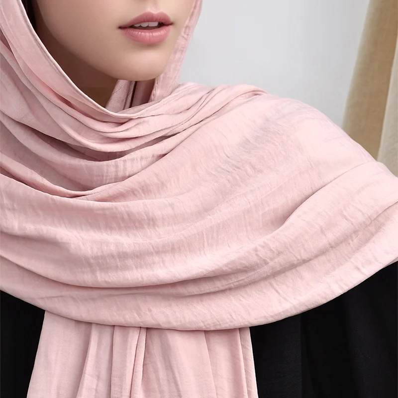 Premium Velvet Satin Chiffon Hijab Scarf Women Luxury Soft Plain Shawl For Women Muslim Hijabs Turban Femme Chic Ramadan