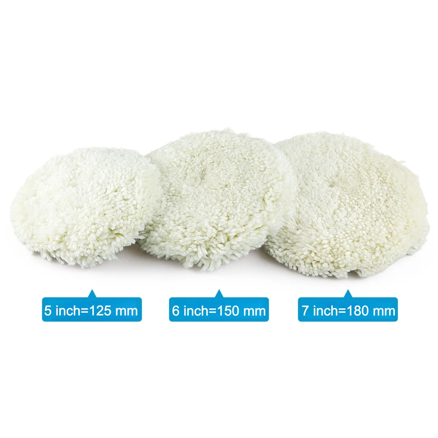 

For Auto Paint Care Furniture Stone 5/6/7 Inch Wool Polishing Pad for Car Waxing Buffing Wheel 125/150/180mm Polishing Wool Disc