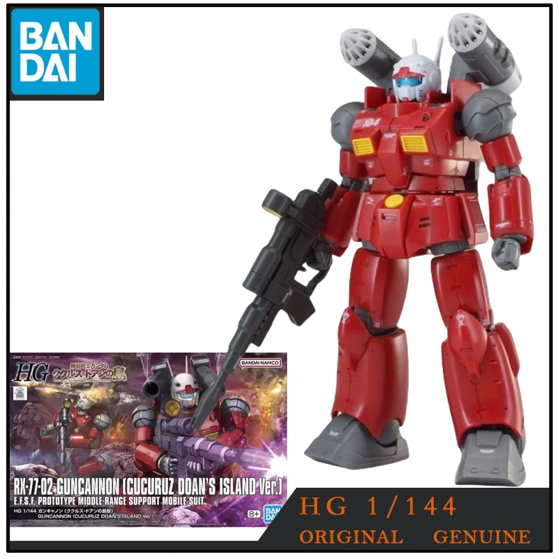 

Bandai Original Gundam HG RX-77-02 GUNCANNON (ОСТРЮЗ Дьяна) Аниме Фигурки Игрушки Мальчики Дети Подарочные Модель Украшения