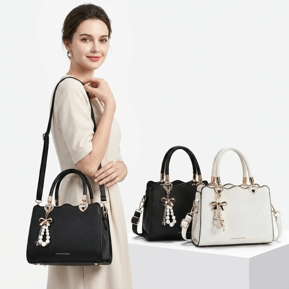 New PU Women's Handbag Stylish Elegant Single Shoulder Bag Large Capacity Durable Shoulder Crossbody Bag Mom