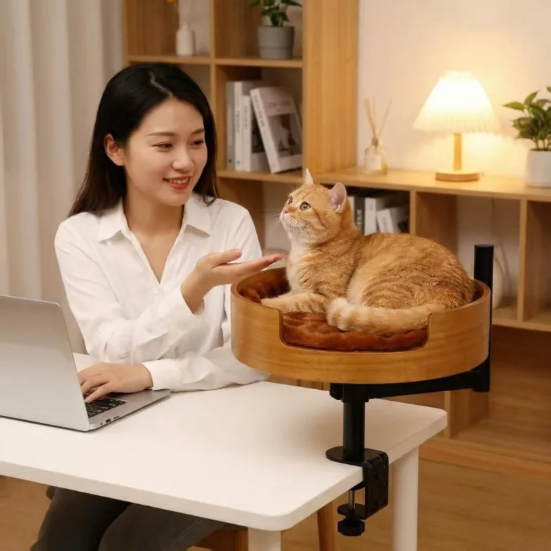 Verstellbare, drehbare Katzentoilette für den Schreibtisch mit der neuesten 2.0 Katzentoilettenmatte, tragbare Katzentoilette.