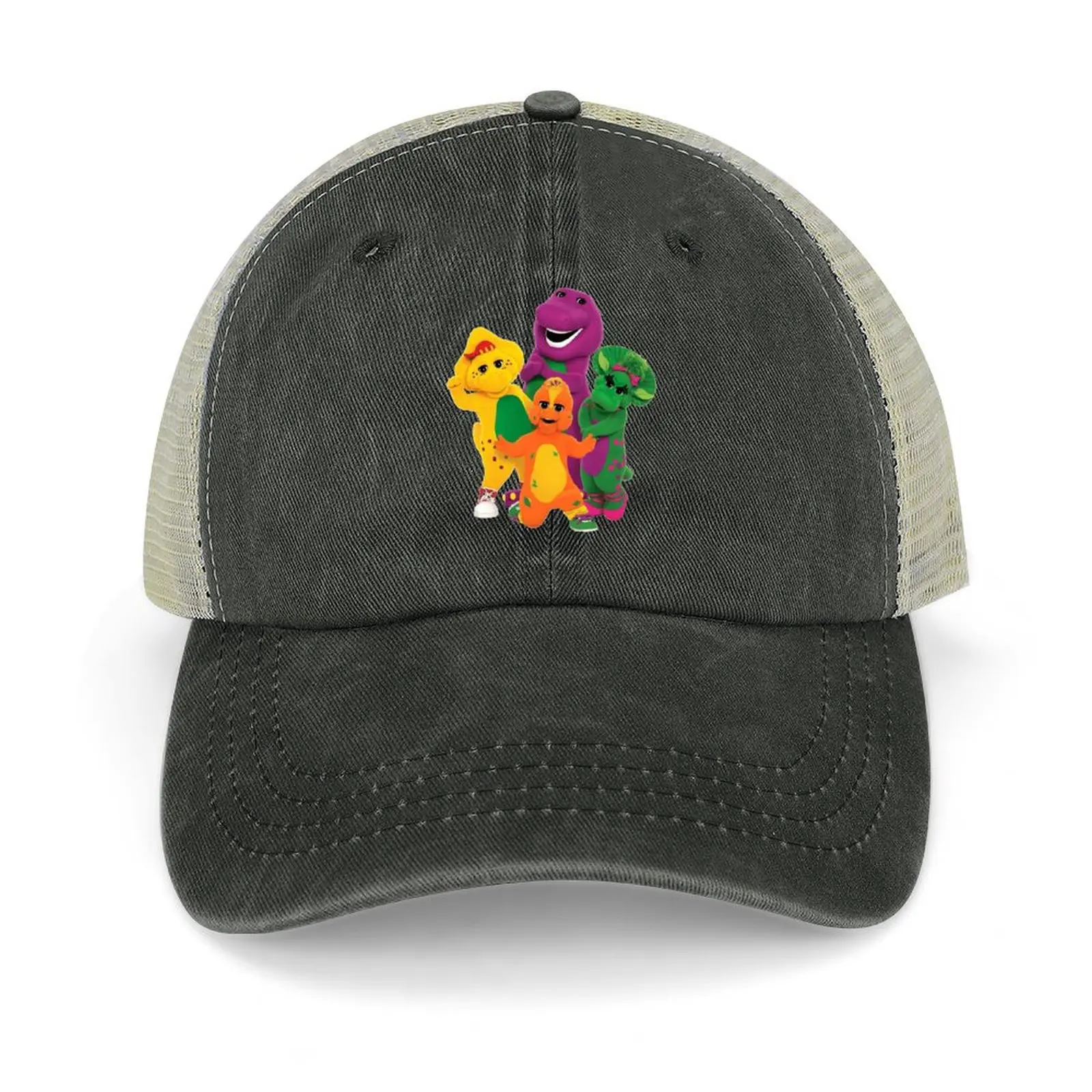 

Barney the dinosaur Baseball Cap men's big size hat Uv Protection Solar Hat Ball Cap Rave Men Caps Women's