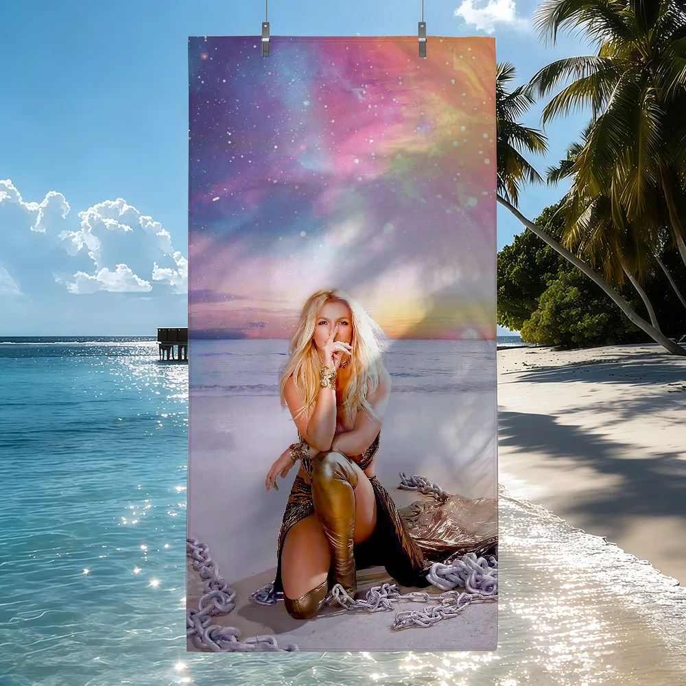 Singer B-Britney S-Spears Towel Soft Pool Gift For Travel Gym Shower Camping Quick Dry Sports Beach Towels
