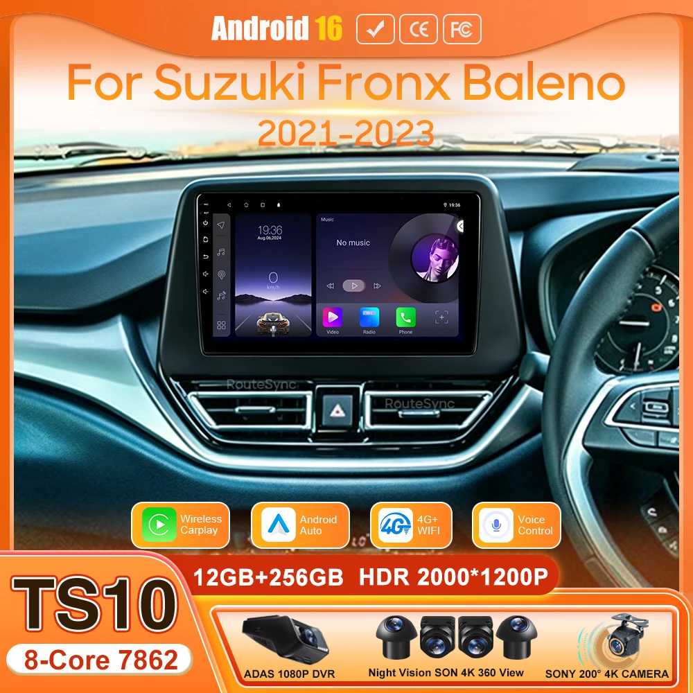 For Suzuki Fronx Baleno 2021 - 2023 Android Car Multimedia Player Wireless Carplay Auto Head Unit Radio Video Navigation GPS DSP