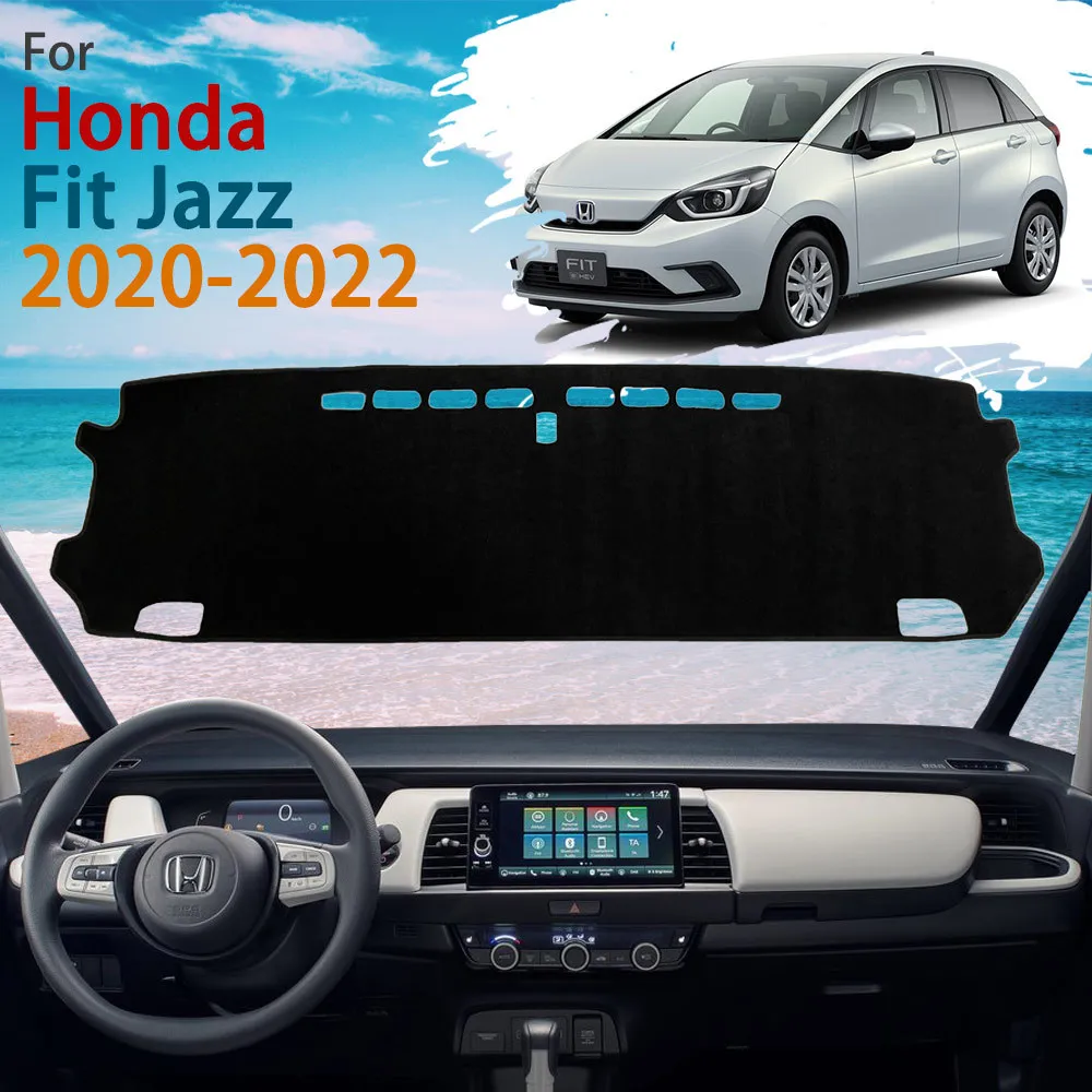 Dashboard for Honda Fit Jazz GR GS 2020 2021 2022 Anti-Slip Dast Mat Rug Cover Protect Sunshade Carpet Cushion Car Accessories