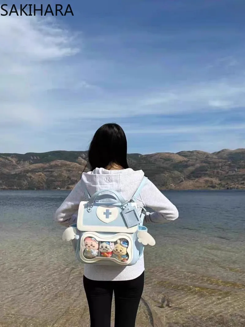 Zaini per ragazze Patchwork Filo Casual giapponese Bolsas Para Mujeres Kawaii Sweet Office Lady Estetico Mochila per studenti