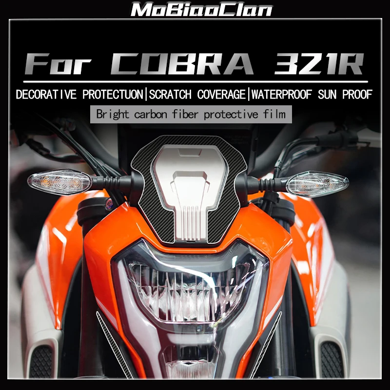 

For COLOVE COBRA 321R Motorcycle 6D Carbon Fiber Fairing Emblem Sticker Decal Body Full Kits Decoration Sticker