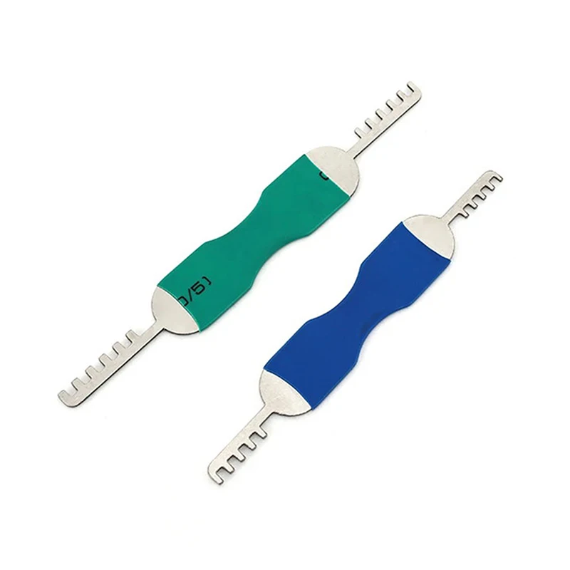 7 قطعة اختيار أمشاط الفولاذ المقاوم للصدأ أدوات مشط لإصلاح مكافحة الحرائق مشط يختار قفل مشط يختار أدوات الأسنان المعدنية أدوات الطوارئ