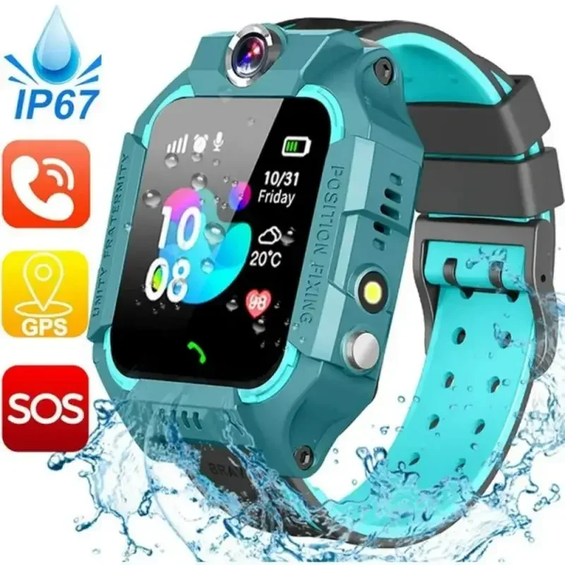 Montre connectée pour enfants, GPS, Wi-Fi, carte SIM 2G, traqueur LBS, appareil photo SOS, voix, carte SIM, Q19, 2024