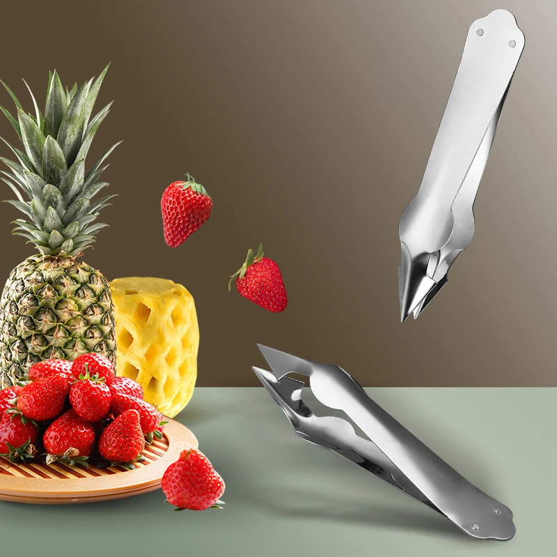 Strawberry Huller Fruit Peeler Pineapple Corer Slicer Cutter Stainless Steel Kitchen Knife Gadgets Pineapple Slicer Clips