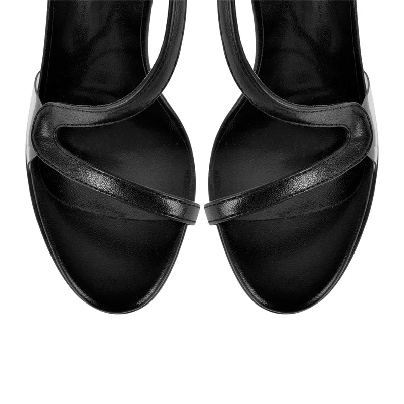 Onlymaker Sandalias de plataforma con punta abierta para mujer, sandalias finas de tacón alto para fiesta y noche, tacones de aguja