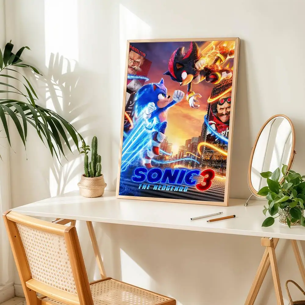 Racing Game S-Sonic R-Racing Poster Suitable For Home Living Room Bedroom Office Bar Wall Decoration Sticker