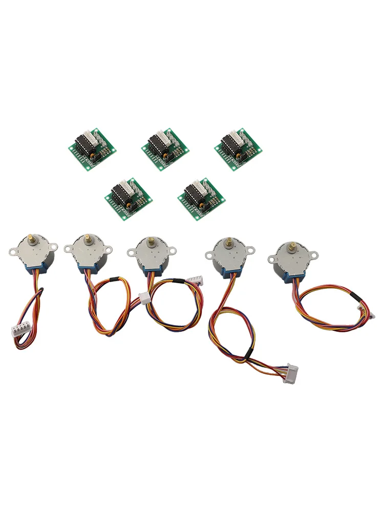 DC 5V 4 Phase Stepper Motor with ULN2003 Driver Board 28BYJ-48 for Arduino Geared Motor with A B C D Phase LEDs