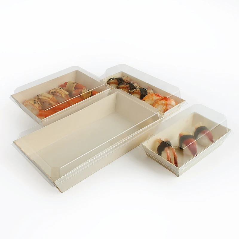 

New Style Disposable Wooden Lunch Box Fast Food Containers Food Packaging Box With Lid