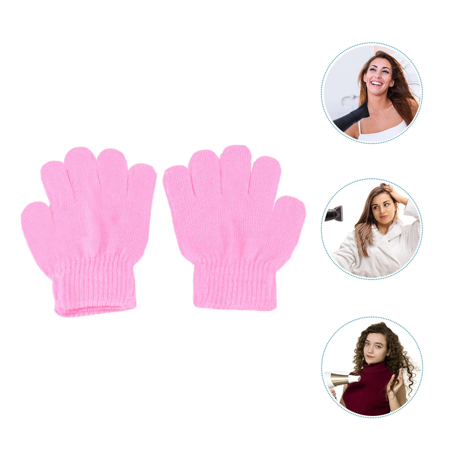 

2pcs Hair Drying Gloves Soft Bright Color Fast Drying Props Long Time Use Compact Size Easy Carry Home Journey