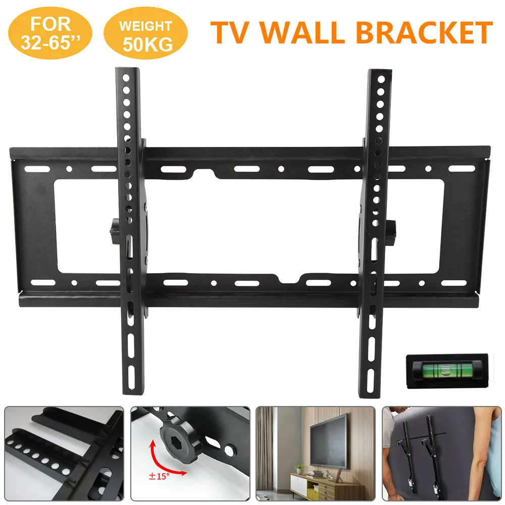 Universelle TV-Wandhalterung 32"-65" LED Plasma TV-Ständer Halterung Verstellbare Flache TV-Wandhalterung für LCD LED Monitor