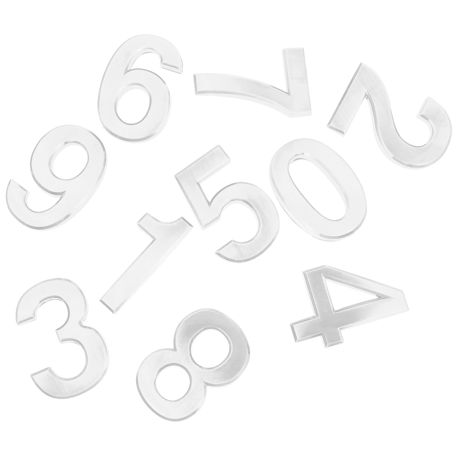

10 Pcs Mailbox Decal 3D Numbers Sticker Abs Resin Sign Door