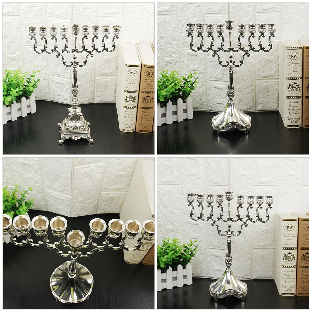 حامل على الطراز الأوروبي لحفلات الزفاف قطعة مركزية منضدية الديكور عشاء ضوء الشموع حامل الشمعدانات المعدنية