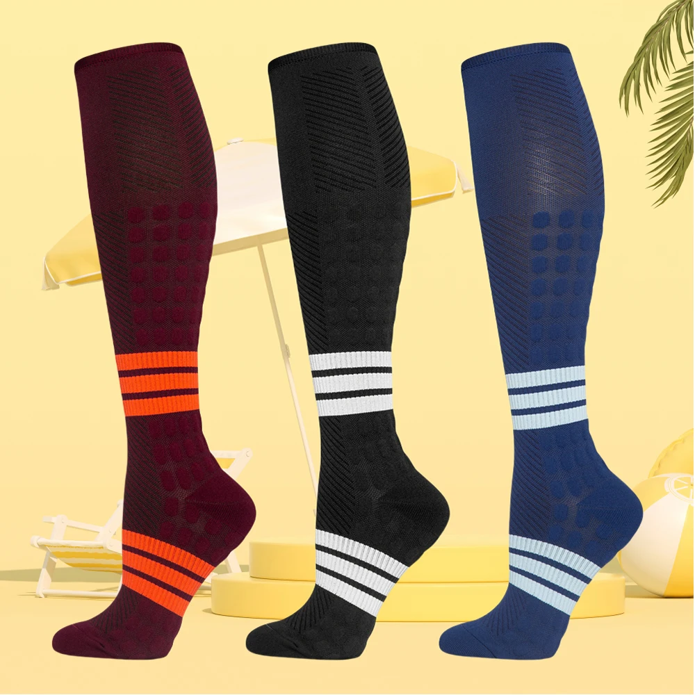 1Pair Compression Socks Women Men Circulation 20-30 MmHg Best High Compression Stockings Running Athletic Travel Flight Nurses