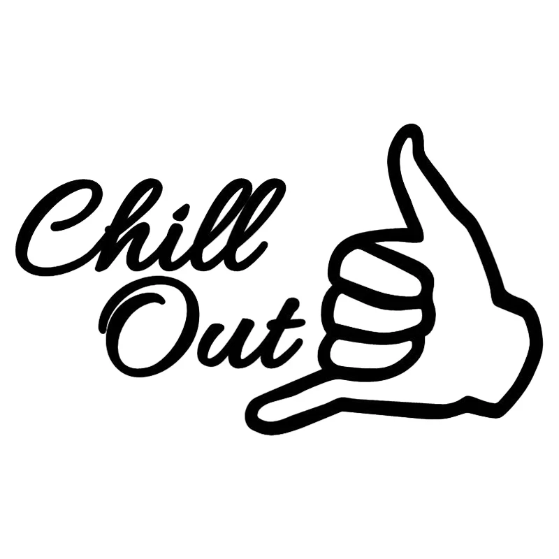 

Chill Out Shaka Hand Sign Car Wall Window Vinyl Decal Sticker Fashion Personality Creative Car Stickers