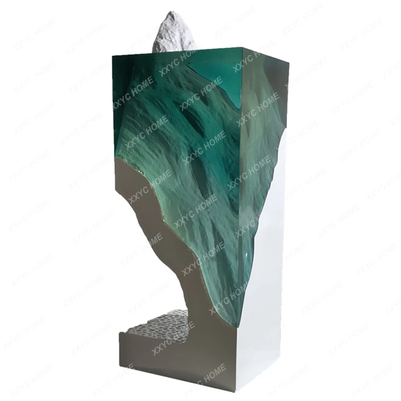 Ocean Sculpture Lobby Aisle Transparent Resin Decorations Villa Living Room Entrance Floor-Mounted