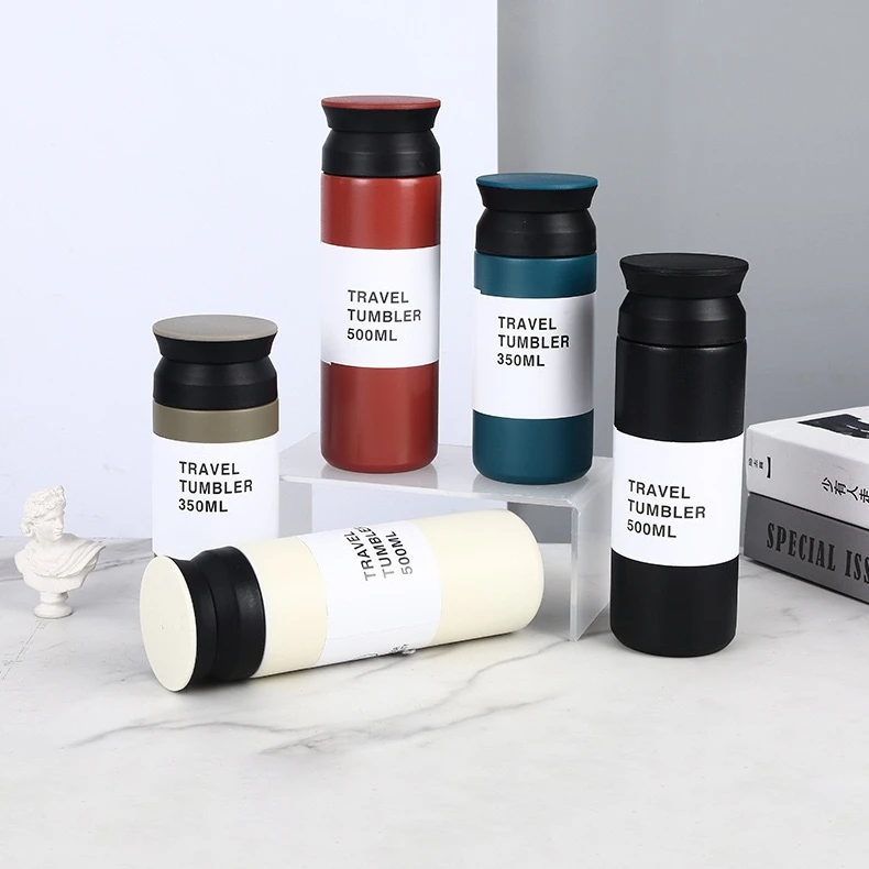 500ml Stainless Steel Thermos Cups Coffee Mug Insulated Water Bottle Thermal Tumbler Portable Vacuum Flask Portable Travel Mugs