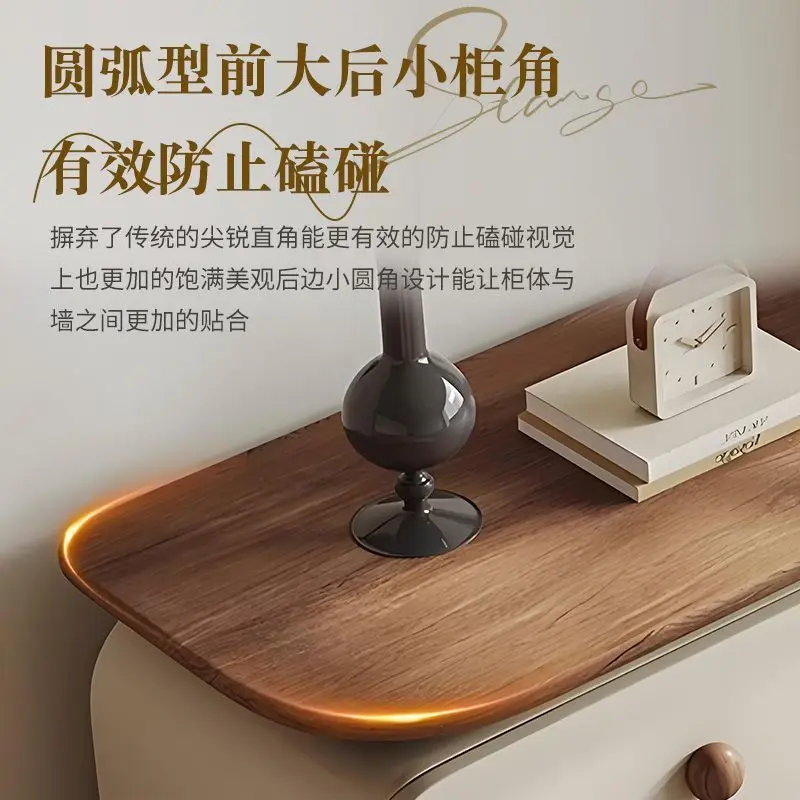 خزانة صدر لغرفة النوم حديثة وبسيطة وحديثة وبسيطة وحديثة من الخشب الصلب لتخزين طاولة المكياج