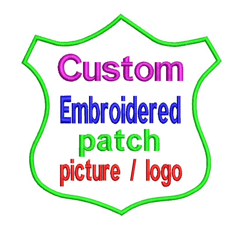 

Personality Custom Designs Embroidery Badges Patches Any Size Any picture - Logo Embroidered iron on and hook loop Patches