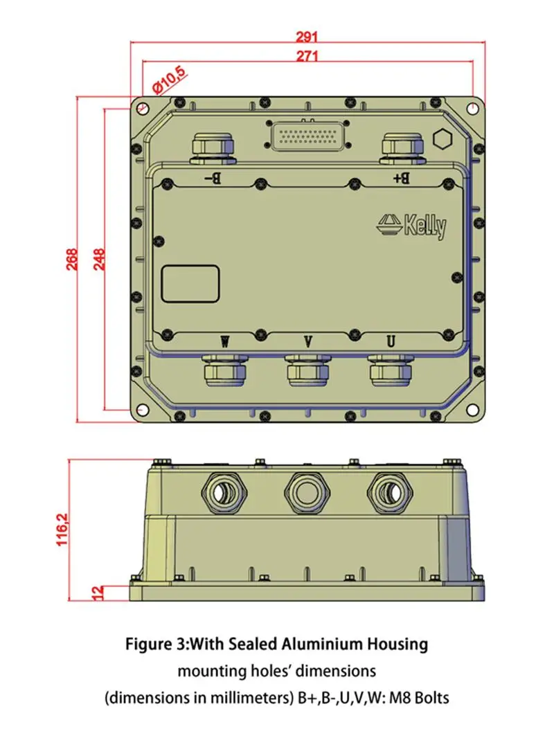 Kelly Controller KLS-8080N High Power Opto-Isolated Sinusoidal Motor Controllers (72V-168V) (300A-1200A)