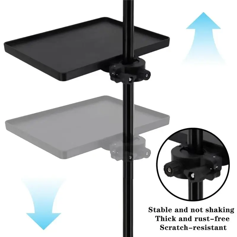 AB68 Microphone Stand Plastic Tray Adjustable Lash Trays Organizer For Lash Techs, Perfect For Salon Or Homes