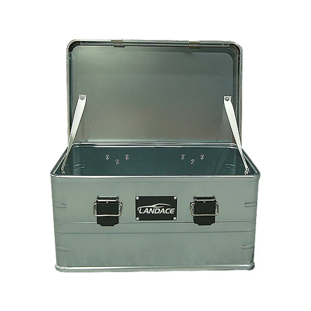 Outdoor Metal Aluminum Alloy Lunch Car Folding Boxes grey Camping Cargo Storage Kitchen Camping Box