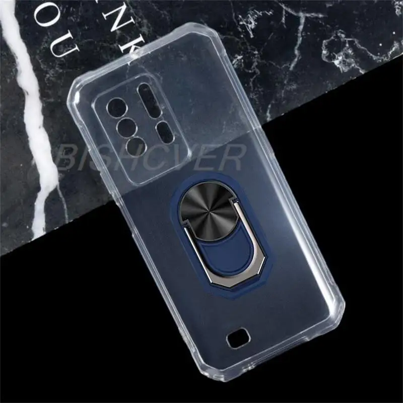 Magnetyczne etui na telefon do Oukitel WP17 Odporny na wstrząsy miękki silikonowy pokrowiec TPU na etui Oukitel WP17 z uchwytem pierścieniowym — zdjęcie 4
