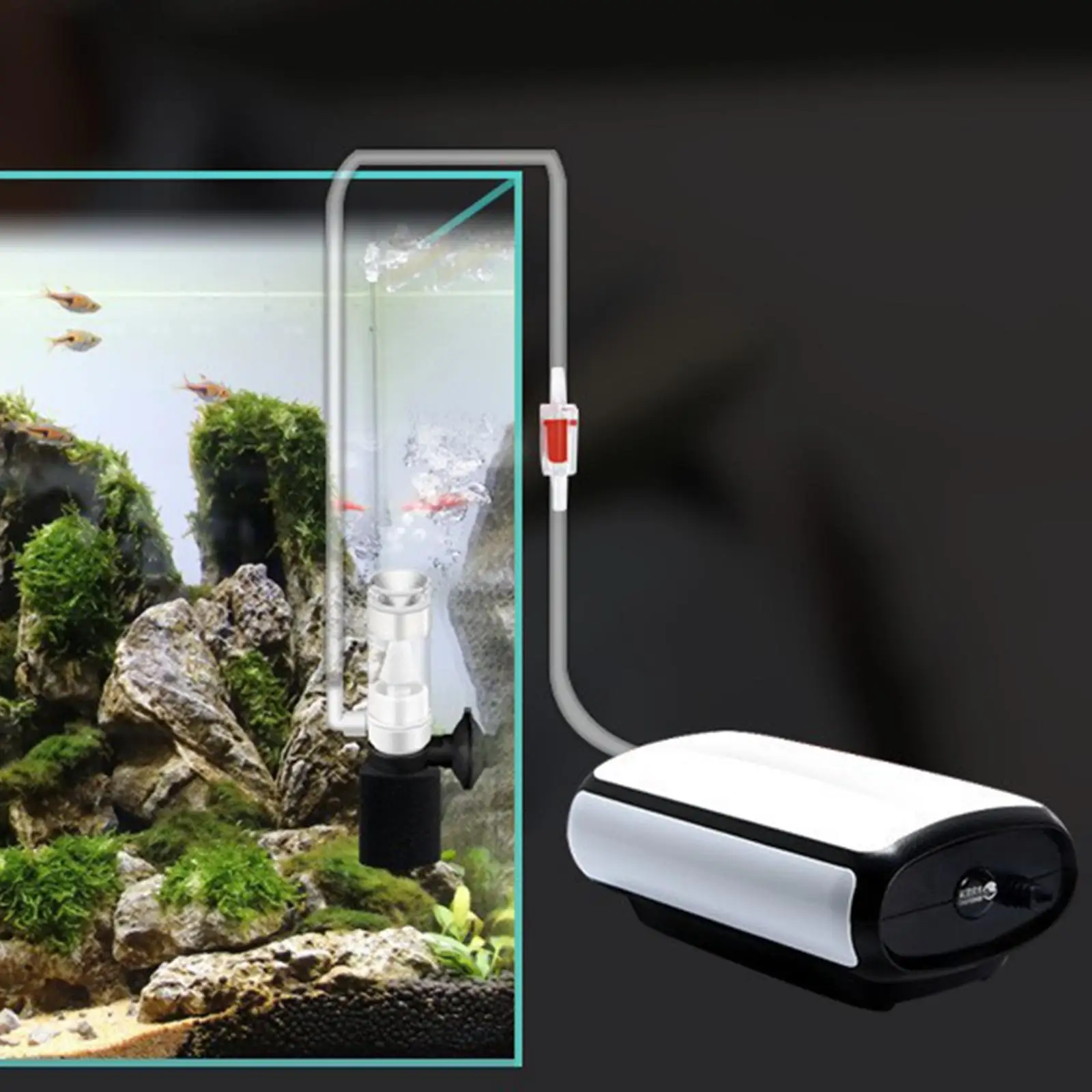 Aquarium Filter Pump Set Portable Compact Size Cleaning Mini Internal Aquarium Pump Tank Filter for Circulation Filtration