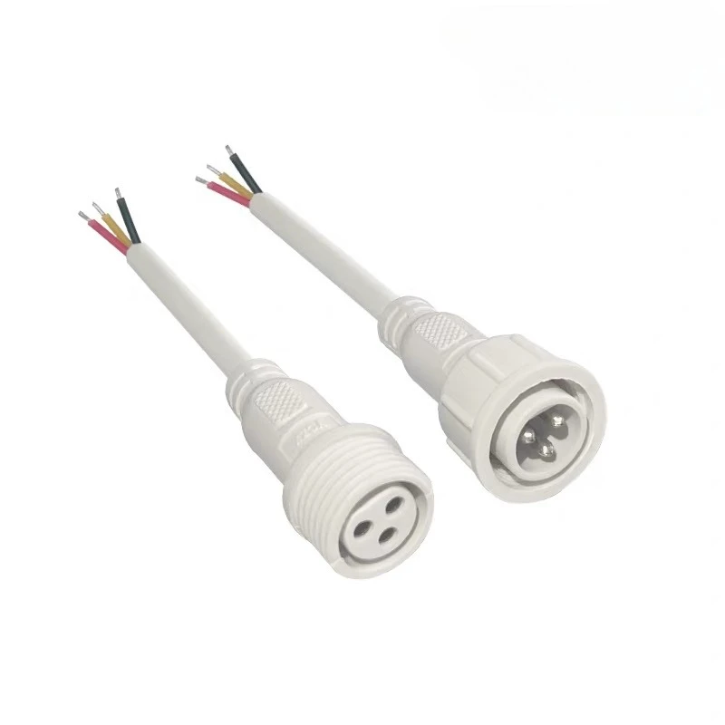 1 Juego IP67 impermeable 2/3/4/5 pines LED macho hembra Cable conector 20cm tira de luz LED conector de Cable