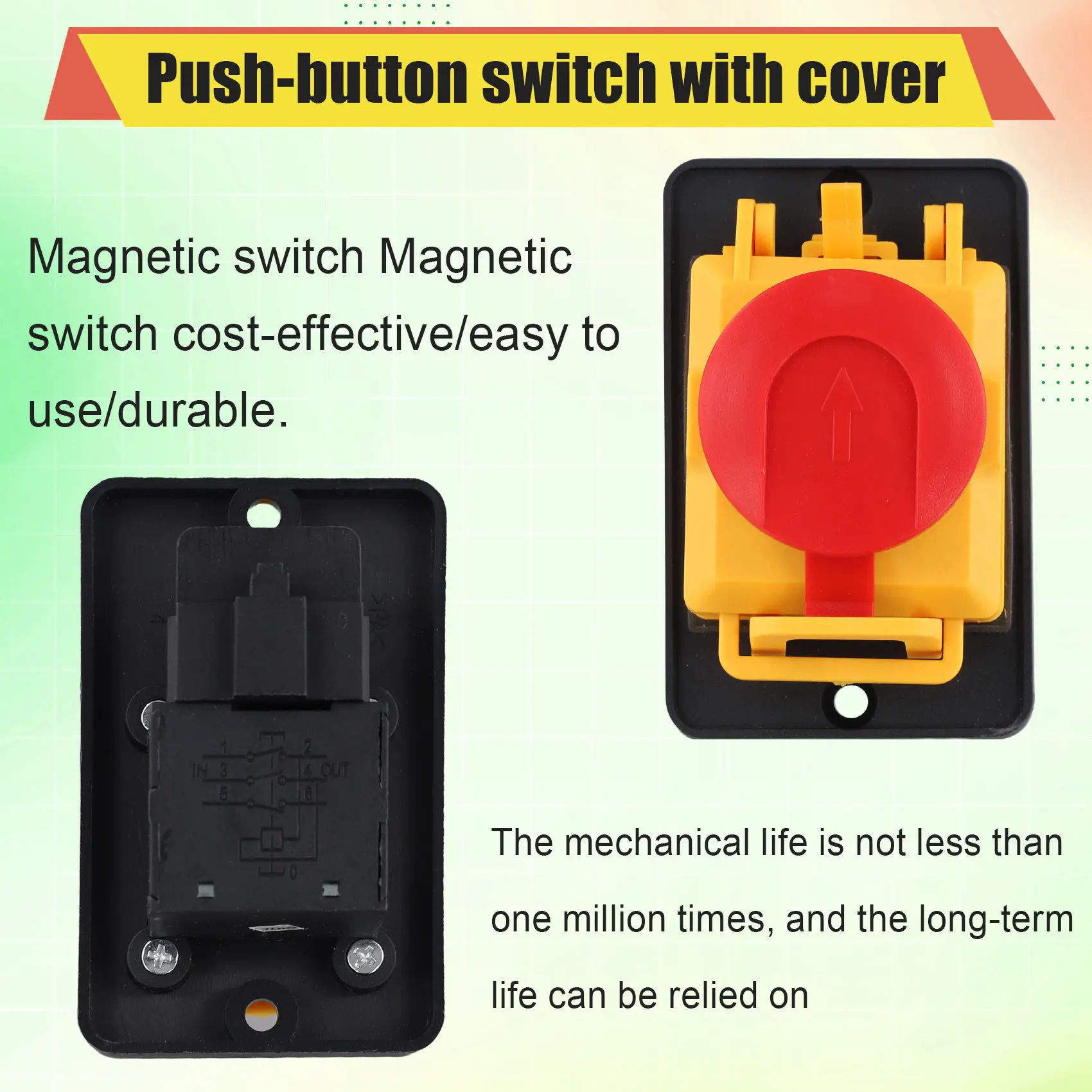 [NEWA76K!】 Electromagnetic Switch Magnetic Button Switch KJD12 16A 250V Power Tool Undervoltage Overload Protection Switch