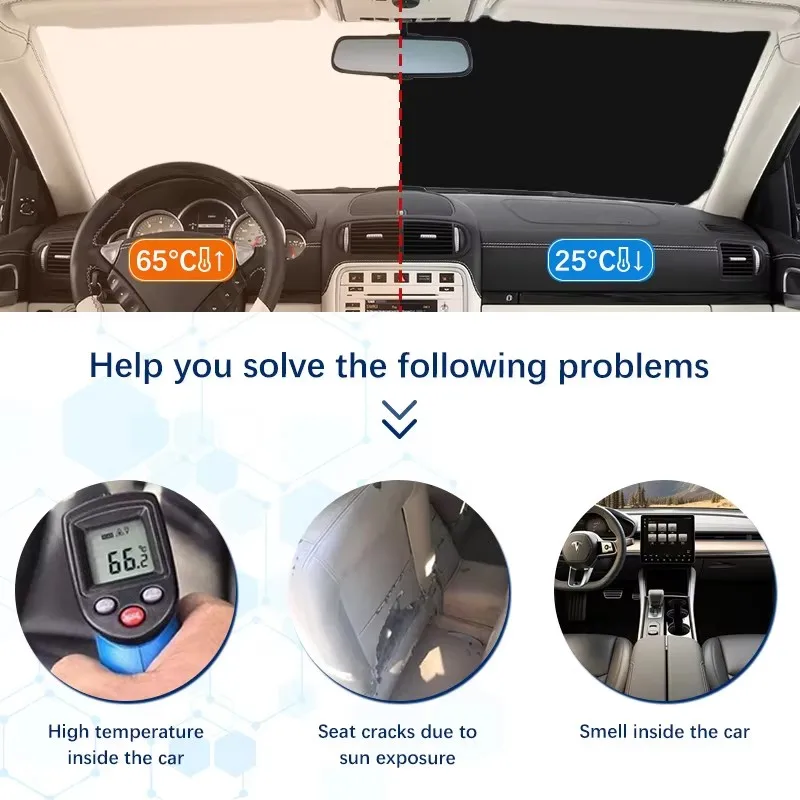 Car Windshield Sun Shade Foldable Sun Visor Protector Blocks UV Rays For BMW 2 Series 240i F22 F23 F44 G42 Car Summer Accessorie