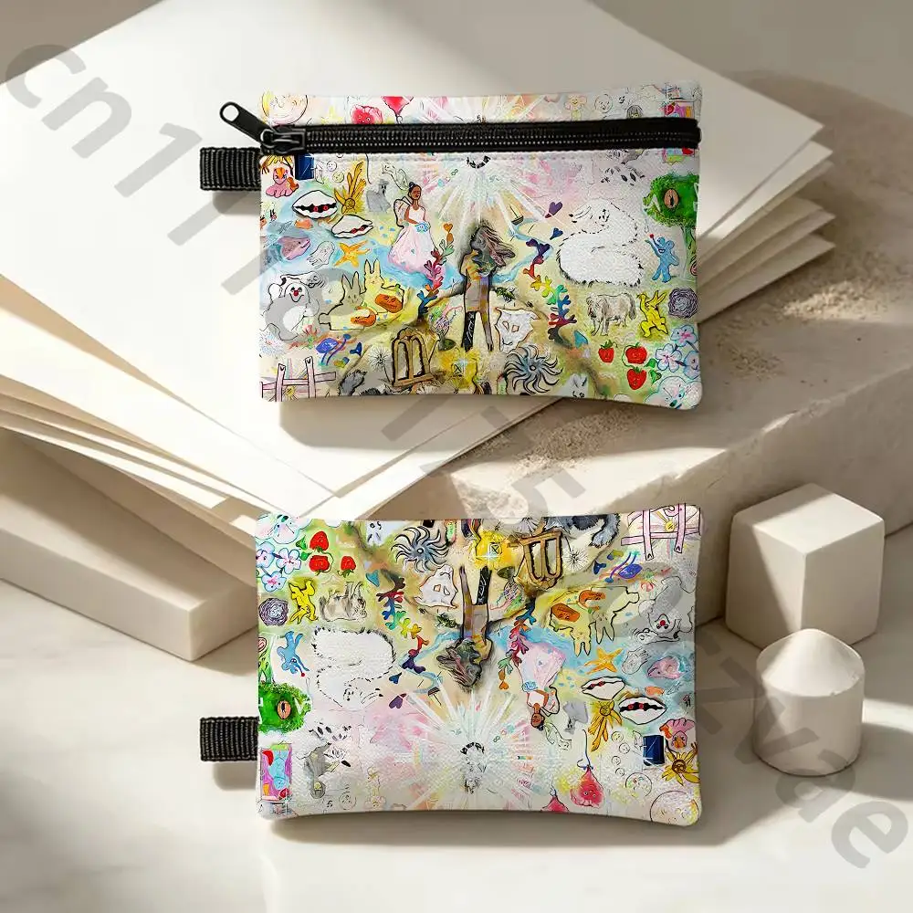 Bladee 333 Drain Gang  Canvas Coin Purse Simple Fabric Small Coin Pouch Change Purse Portable Cotton Card Holder