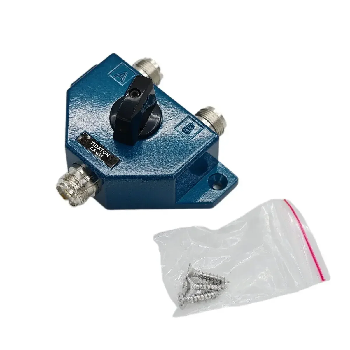 สวิตช์โคแอกเชียลเสาอากาศ CA201 แบบ 2 ตำแหน่ง หัวต่อ UHF ตัวเมีย SO239 ปลั๊ก 1.8-600 MHz HF VHF UHF ความสูญเสียต่ำ สำหรับสถานีวิทยุ อุปกรณ์เสาอากาศ