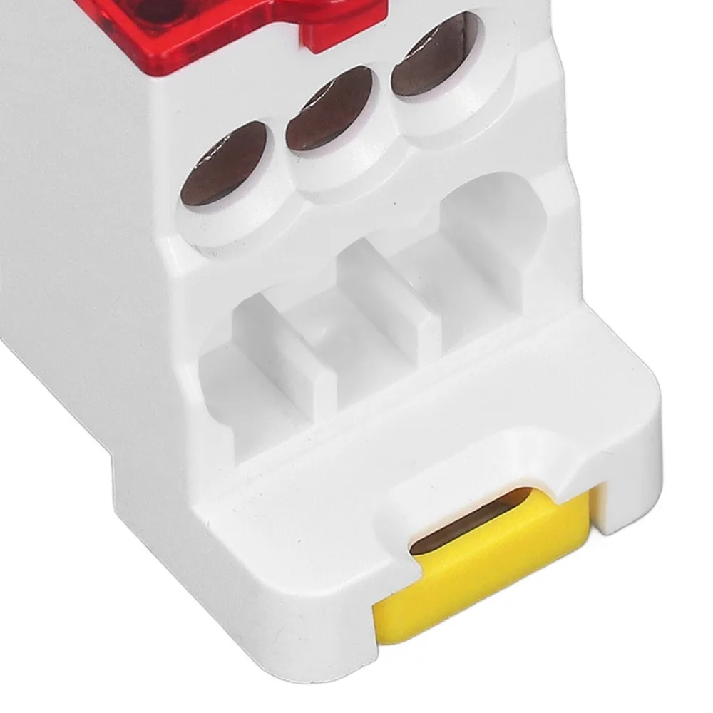 레드 레일 배전함 PA66 난연성 690V 125A 전원 와이어 커넥터 정밀 절연 범용 전기 단자 블록