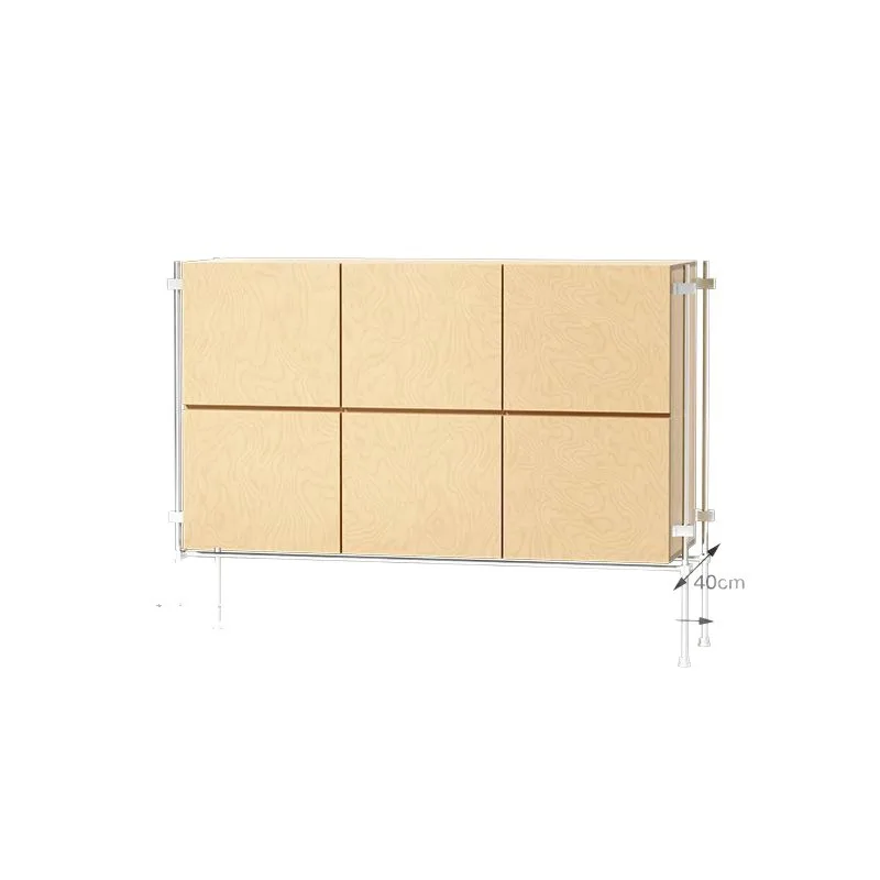 Nordic side cabinets integrated storage against the wall, living room log wind bucket marine board
