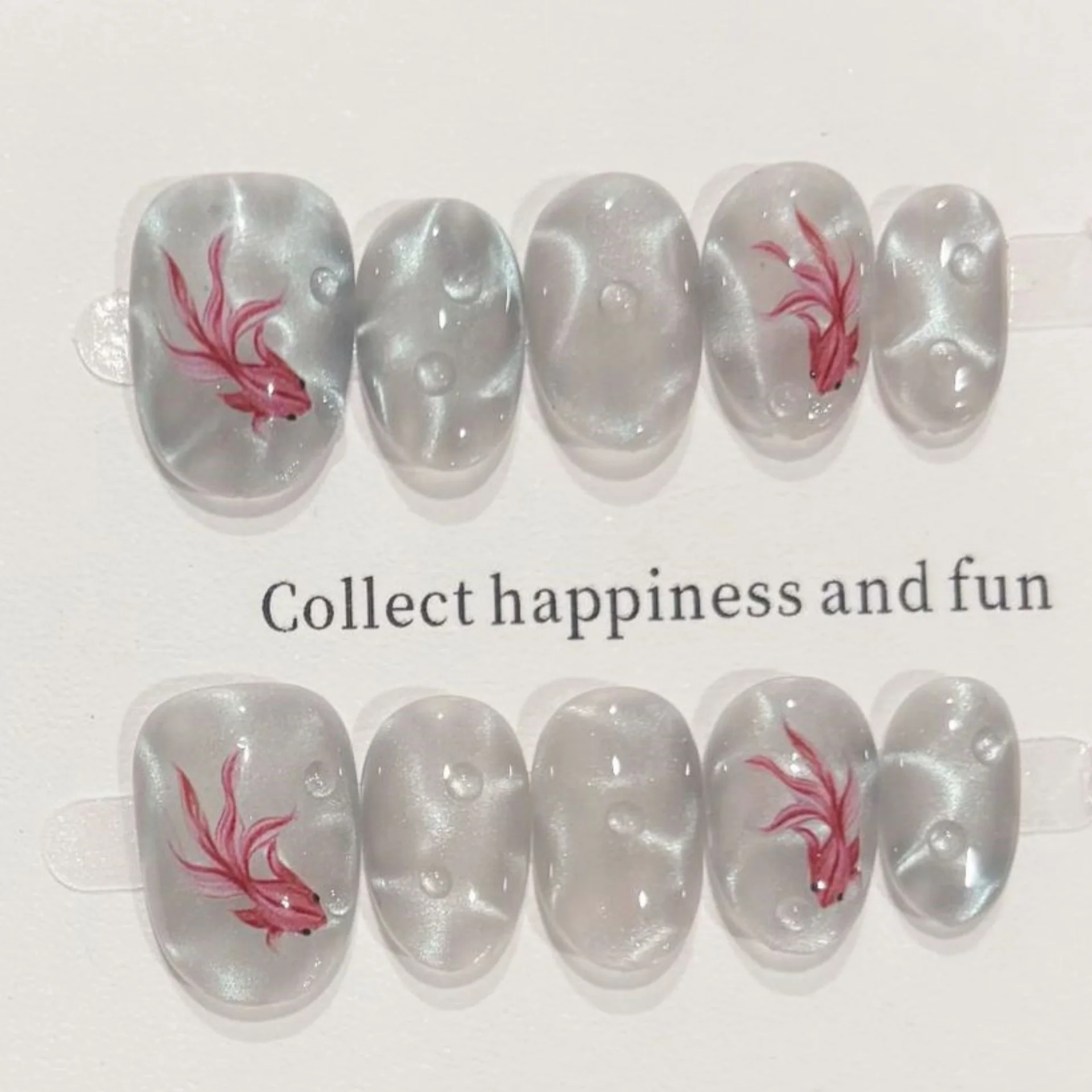 10 Uds. De uñas postizas hechas a mano con diamantes brillantes, bonito ojo de gato, puntas de uñas postizas de Ballet cortas, juegos de uñas postizas rosa, manicura reutilizable