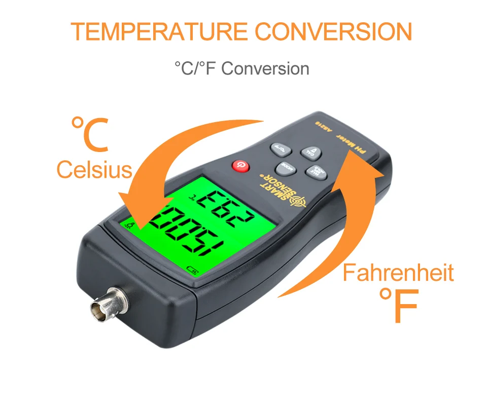 digital PH meter ph Meter PH tester SmartSensor AS218 0.00~14.00pH Moisture measuring instrument water PH acidity meter